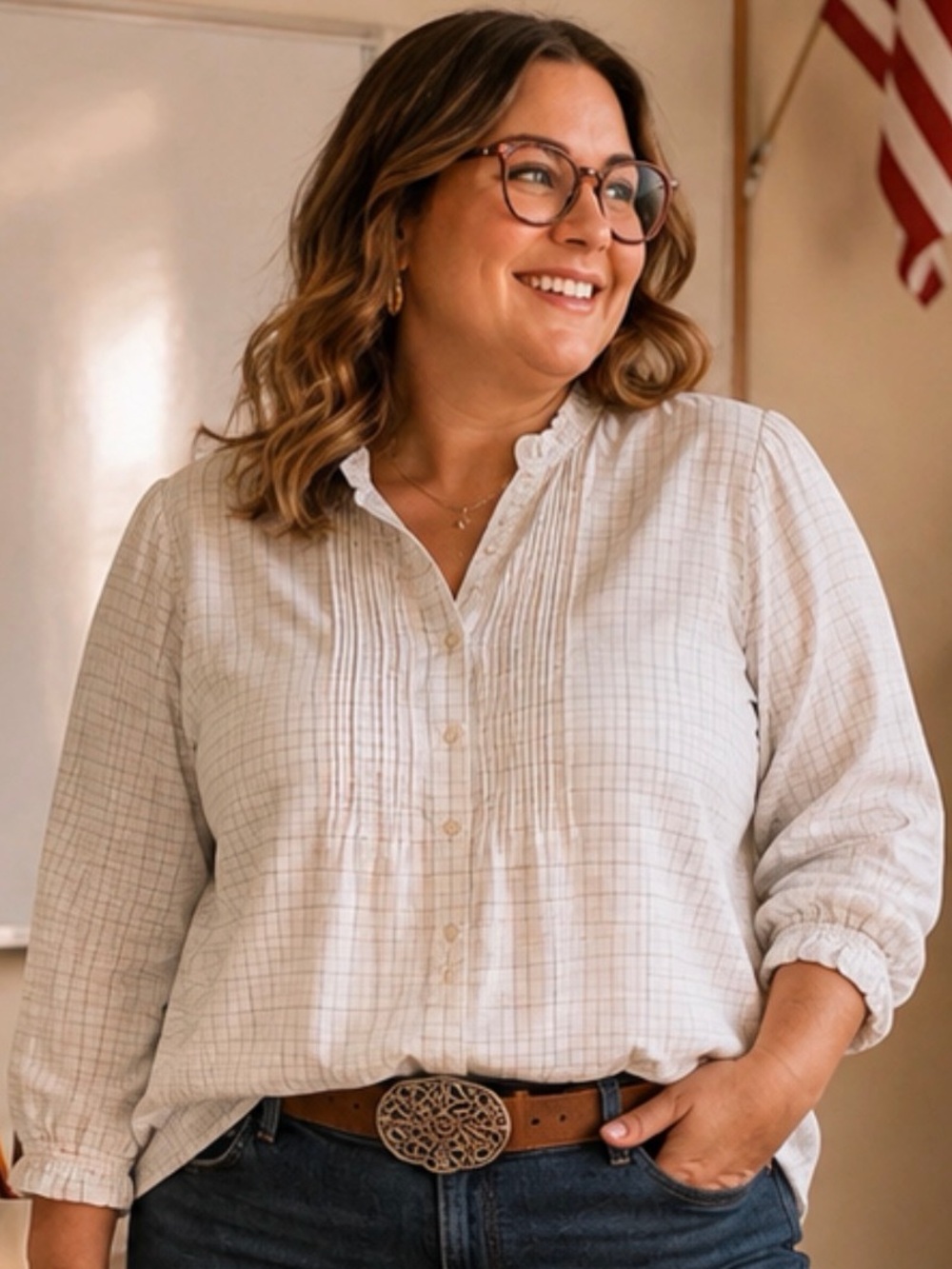 Joules Cream Casual Button Down Shirt